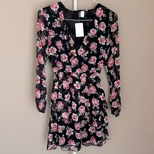 NWT H&M Divided Long Sleeves Knee-length Sheer Dress